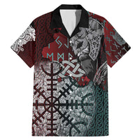 Viking Warrior Family Matching Mermaid Dress and Hawaiian Shirt with Runes and Blood Battle Scene Norse Valor Tribute - Wonder Print Shop