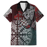 Viking Warrior Family Matching Tank Maxi Dress and Hawaiian Shirt with Runes and Blood Battle Scene Norse Valor Tribute - Wonder Print Shop