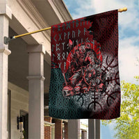 Viking Warrior Garden Flag with Runes and Blood Battle Scene Norse Valor Tribute - Wonder Print Shop