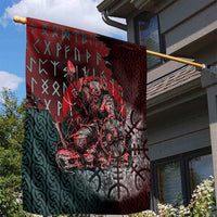 Viking Warrior Garden Flag with Runes and Blood Battle Scene Norse Valor Tribute - Wonder Print Shop