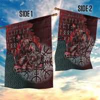 Viking Warrior Garden Flag with Runes and Blood Battle Scene Norse Valor Tribute - Wonder Print Shop