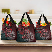 Viking Warrior Grocery Bag with Runes and Blood Battle Scene Norse Valor Tribute - Wonder Print Shop