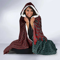 Viking Warrior Hooded Blanket with Runes and Blood Battle Scene Norse Valor Tribute - Wonder Print Shop