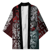 Viking Warrior Kimono with Runes and Blood Battle Scene Norse Valor Tribute - Wonder Print Shop