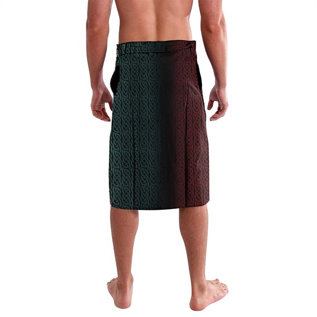 Viking Warrior Lavalava with Runes and Blood Battle Scene Norse Valor Tribute - Wonder Print Shop