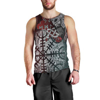Viking Warrior Men Tank Top with Runes and Blood Battle Scene Norse Valor Tribute - Wonder Print Shop