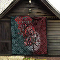 Viking Warrior Quilt with Runes and Blood Battle Scene Norse Valor Tribute - Wonder Print Shop