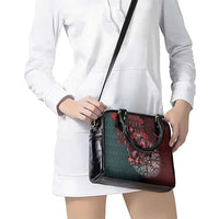 Viking Warrior Shoulder Handbag with Runes and Blood Battle Scene Norse Valor Tribute - Wonder Print Shop