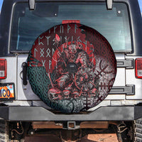 Viking Warrior Spare Tire Cover with Runes and Blood Battle Scene Norse Valor Tribute - Wonder Print Shop