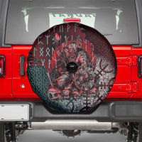 Viking Warrior Spare Tire Cover with Runes and Blood Battle Scene Norse Valor Tribute - Wonder Print Shop