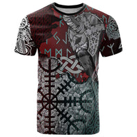Viking Warrior T Shirt with Runes and Blood Battle Scene Norse Valor Tribute - Wonder Print Shop