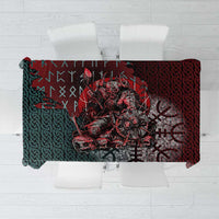 Viking Warrior Tablecloth with Runes and Blood Battle Scene Norse Valor Tribute - Wonder Print Shop