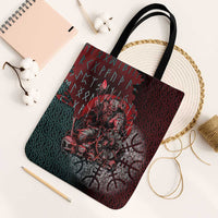 Viking Warrior Tote Bag with Runes and Blood Battle Scene Norse Valor Tribute - Wonder Print Shop