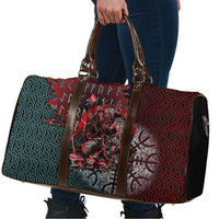 Viking Warrior Travel Bag with Runes and Blood Battle Scene Norse Valor Tribute - Wonder Print Shop