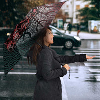 Viking Warrior Umbrella with Runes and Blood Battle Scene Norse Valor Tribute - Wonder Print Shop