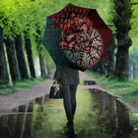 Viking Warrior Umbrella with Runes and Blood Battle Scene Norse Valor Tribute - Wonder Print Shop