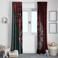 Viking Warrior Window Curtain with Runes and Blood Battle Scene Norse Valor Tribute - Wonder Print Shop
