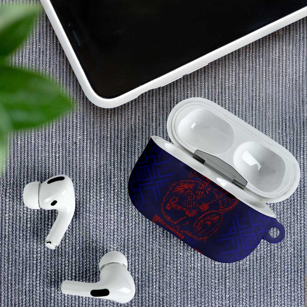 Valhalla Warrior Viking AirPods Case with Axes and Norse Symbols Norse Mythology Tribute - Wonder Print Shop