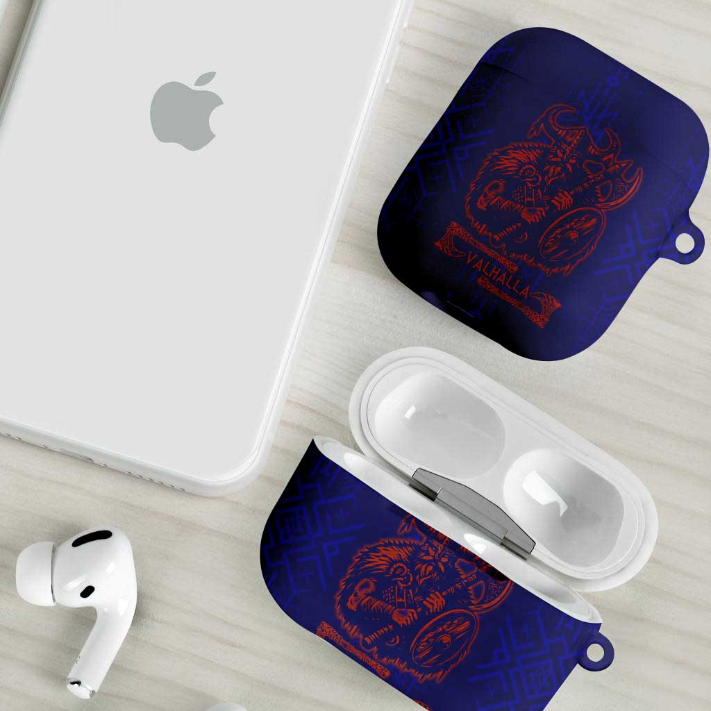 Valhalla Warrior Viking AirPods Case with Axes and Norse Symbols Norse Mythology Tribute - Wonder Print Shop