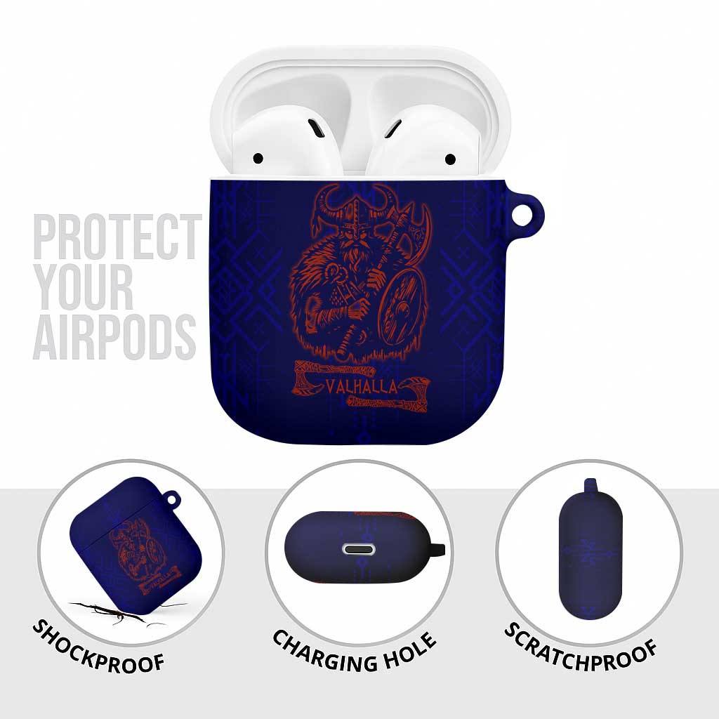 Valhalla Warrior Viking AirPods Case with Axes and Norse Symbols Norse Mythology Tribute - Wonder Print Shop