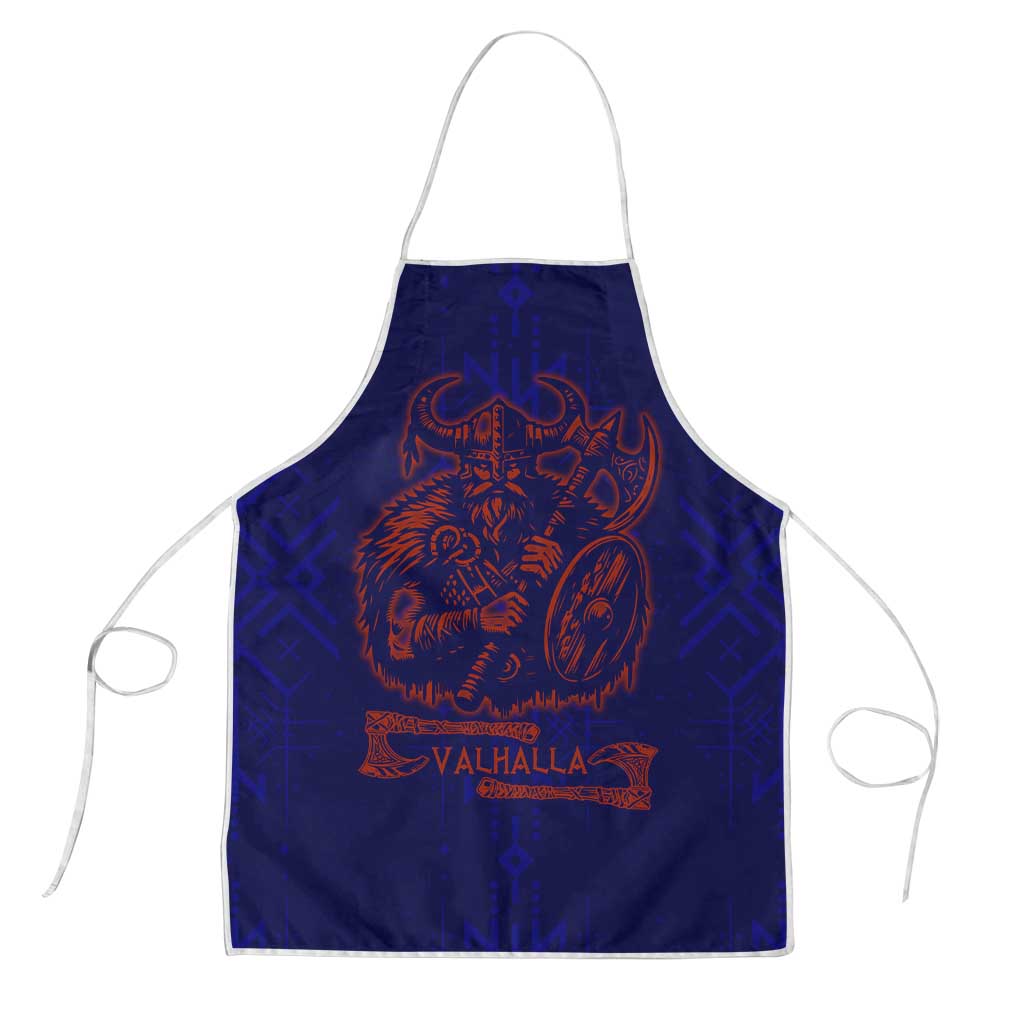 Valhalla Warrior Viking Apron with Axes and Norse Symbols Norse Mythology Tribute - Wonder Print Shop