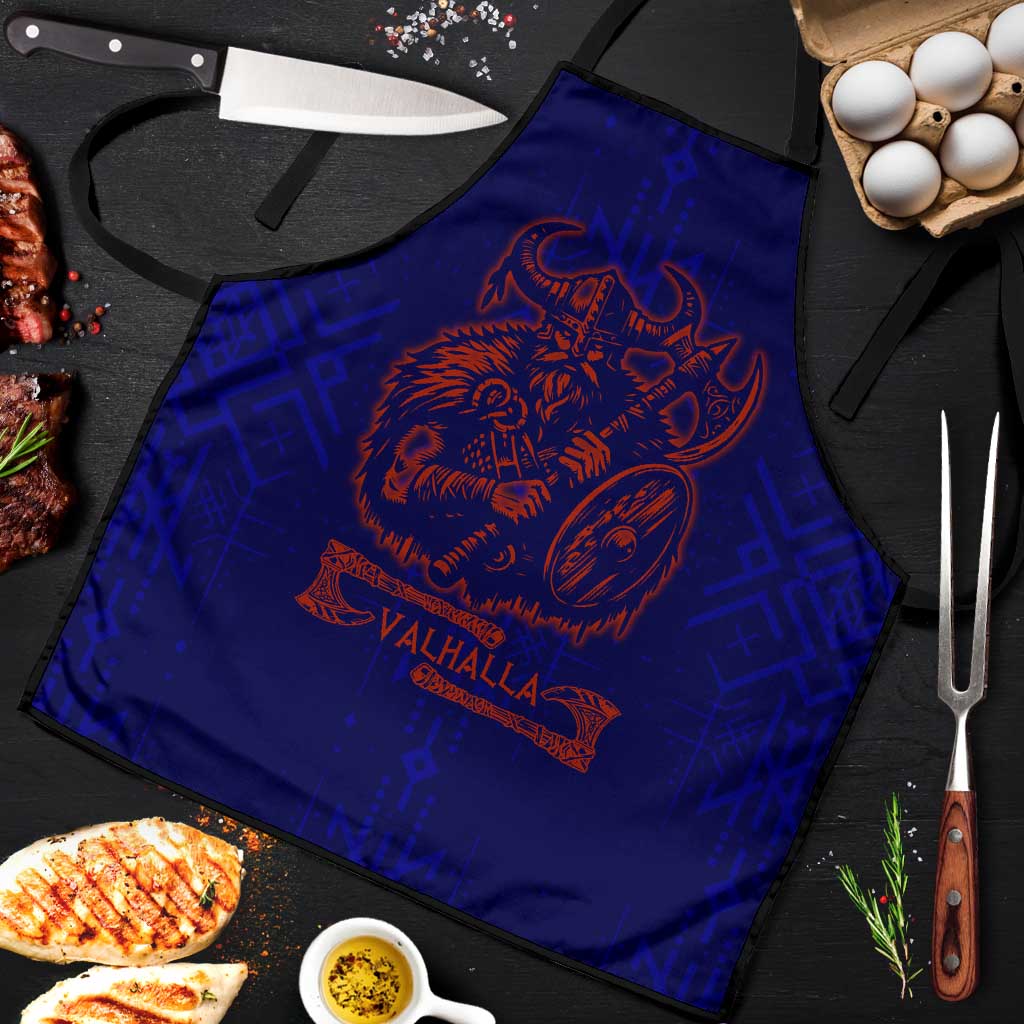 Valhalla Warrior Viking Apron with Axes and Norse Symbols Norse Mythology Tribute - Wonder Print Shop