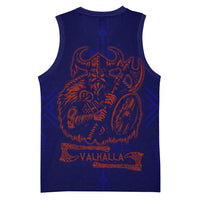 Valhalla Warrior Viking Basketball Jersey with Axes and Norse Symbols Norse Mythology Tribute - Wonder Print Shop