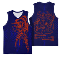 Valhalla Warrior Viking Basketball Jersey with Axes and Norse Symbols Norse Mythology Tribute - Wonder Print Shop