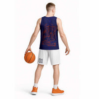 Valhalla Warrior Viking Basketball Jersey with Axes and Norse Symbols Norse Mythology Tribute - Wonder Print Shop