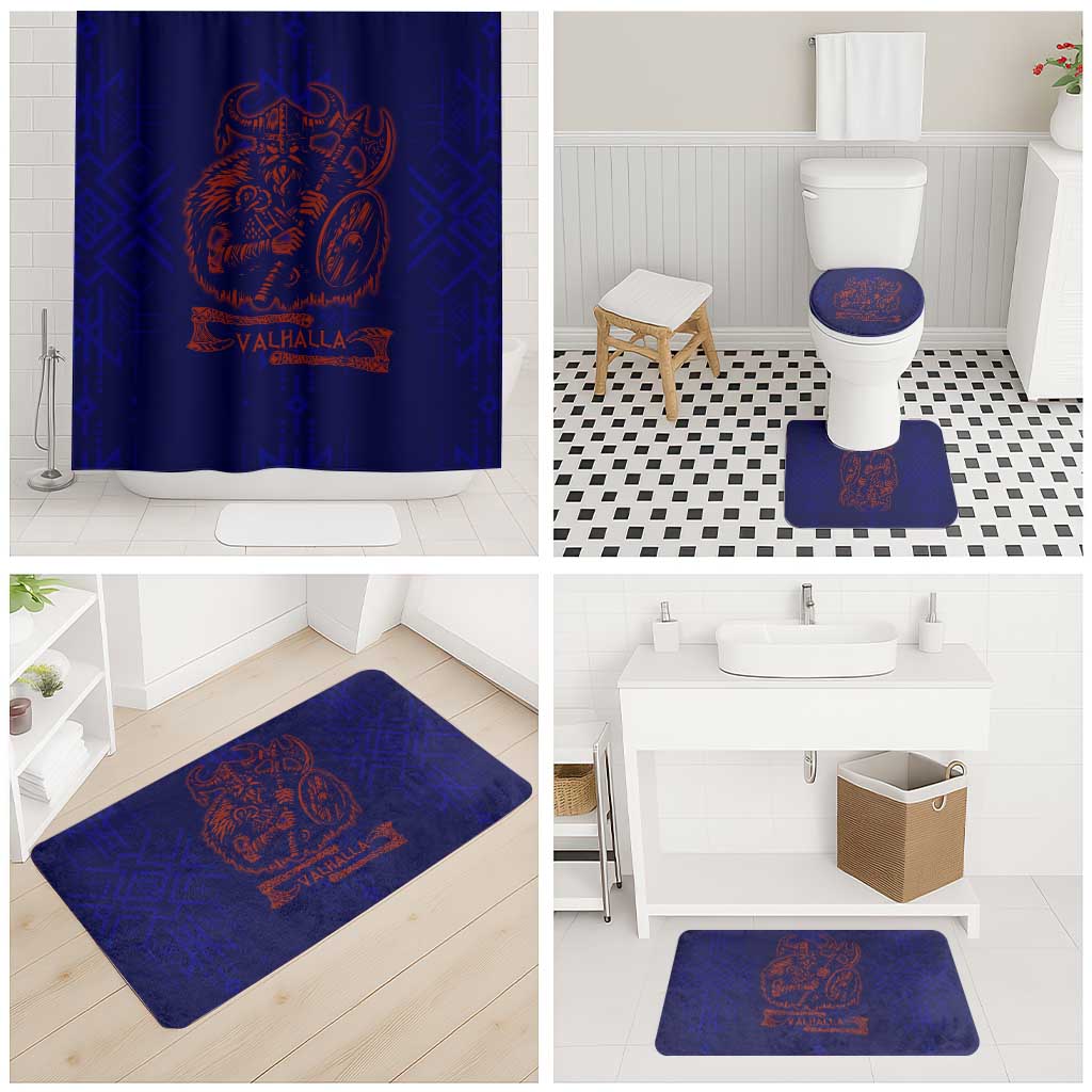 Valhalla Warrior Viking Bathroom Set with Axes and Norse Symbols Norse Mythology Tribute - Wonder Print Shop