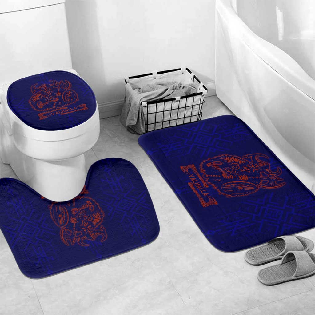 Valhalla Warrior Viking Bathroom Set with Axes and Norse Symbols Norse Mythology Tribute - Wonder Print Shop