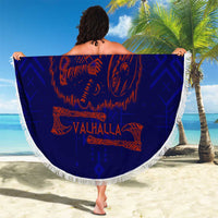 Valhalla Warrior Viking Beach Blanket with Axes and Norse Symbols Norse Mythology Tribute - Wonder Print Shop