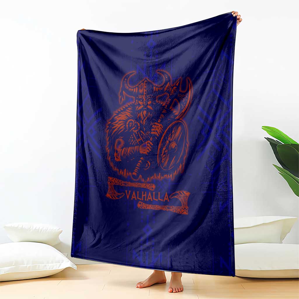 Valhalla Warrior Viking Blanket with Axes and Norse Symbols Norse Mythology Tribute - Wonder Print Shop