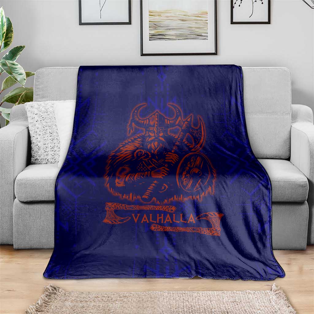 Valhalla Warrior Viking Blanket with Axes and Norse Symbols Norse Mythology Tribute - Wonder Print Shop