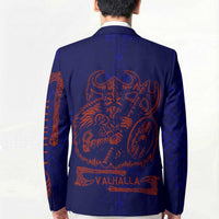 Valhalla Warrior Viking Blazer with Axes and Norse Symbols Norse Mythology Tribute - Wonder Print Shop