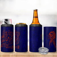 Valhalla Warrior Viking 4 in 1 Can Cooler Tumbler with Axes and Norse Symbols Norse Mythology Tribute - Wonder Print Shop