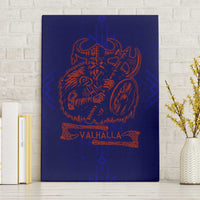 Valhalla Warrior Viking Canvas Wall Art with Axes and Norse Symbols Norse Mythology Tribute - Wonder Print Shop