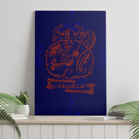 Valhalla Warrior Viking Canvas Wall Art with Axes and Norse Symbols Norse Mythology Tribute - Wonder Print Shop