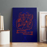 Valhalla Warrior Viking Canvas Wall Art with Axes and Norse Symbols Norse Mythology Tribute - Wonder Print Shop