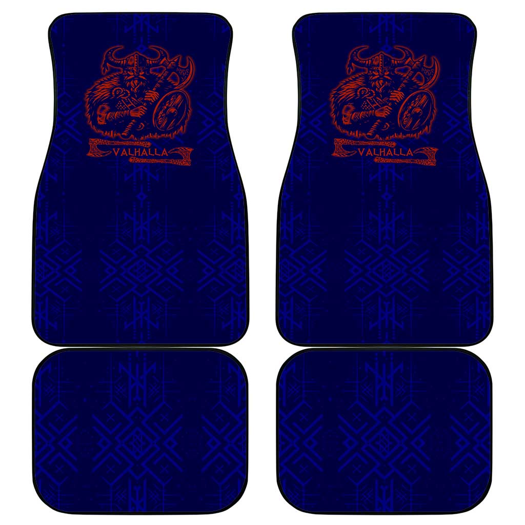 Valhalla Warrior Viking Car Mats with Axes and Norse Symbols Norse Mythology Tribute - Wonder Print Shop
