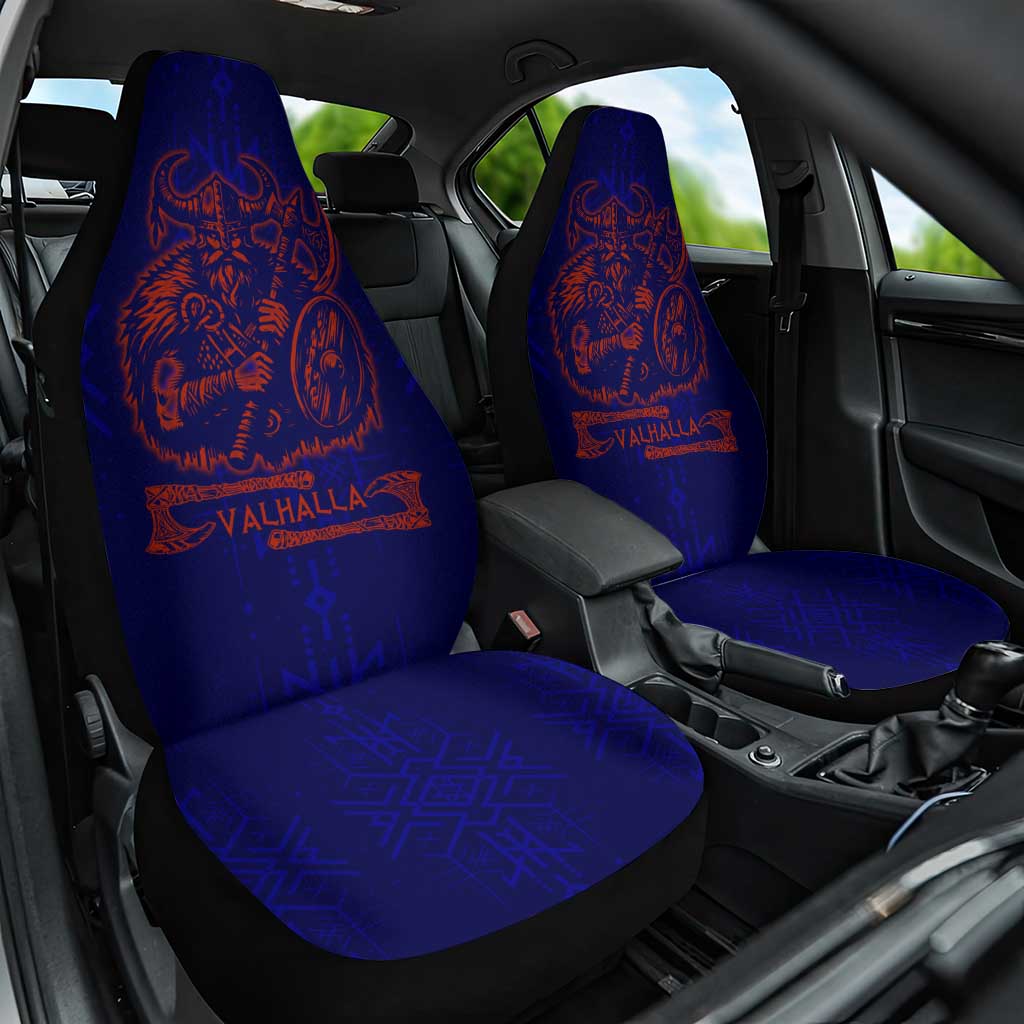 Valhalla Warrior Viking Car Seat Cover with Axes and Norse Symbols Norse Mythology Tribute - Wonder Print Shop