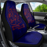 Valhalla Warrior Viking Car Seat Cover with Axes and Norse Symbols Norse Mythology Tribute - Wonder Print Shop