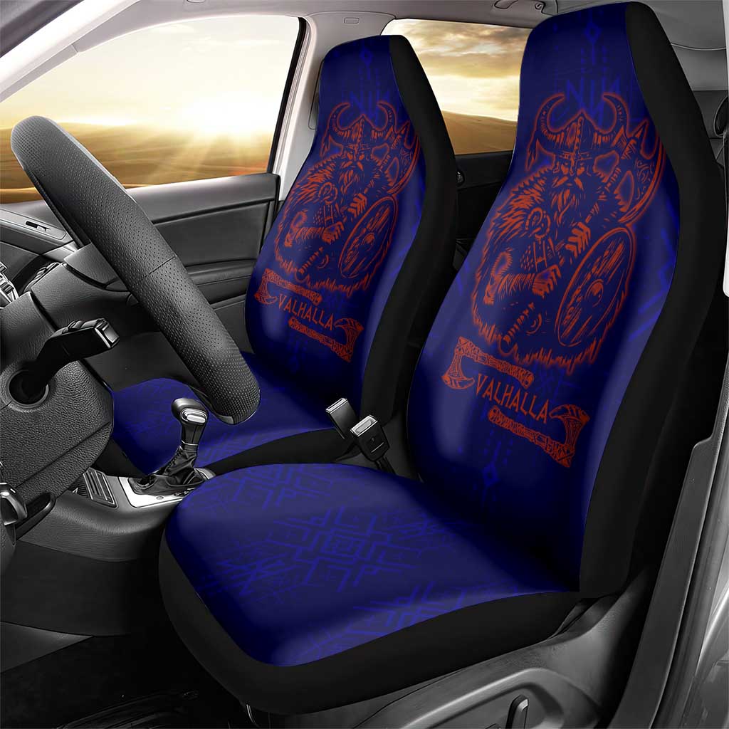 Valhalla Warrior Viking Car Seat Cover with Axes and Norse Symbols Norse Mythology Tribute - Wonder Print Shop