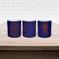 Valhalla Warrior Viking Ceramic Mug with Axes and Norse Symbols Norse Mythology Tribute - Wonder Print Shop