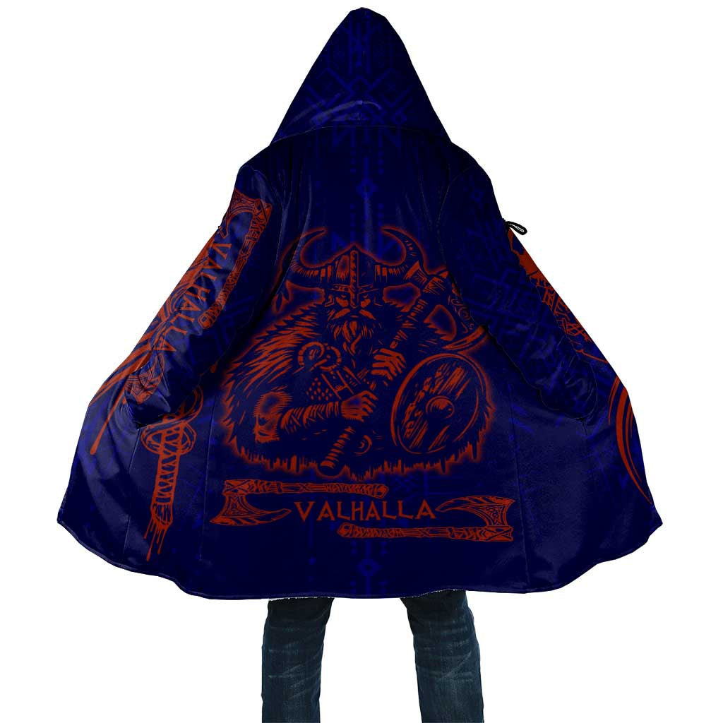 Valhalla Warrior Viking Cloak with Axes and Norse Symbols Norse Mythology Tribute - Wonder Print Shop