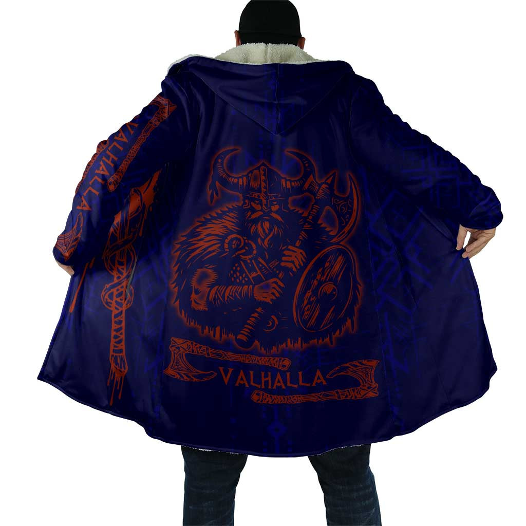 Valhalla Warrior Viking Cloak with Axes and Norse Symbols Norse Mythology Tribute - Wonder Print Shop