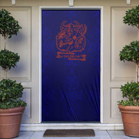 Valhalla Warrior Viking Door Cover with Axes and Norse Symbols Norse Mythology Tribute - Wonder Print Shop