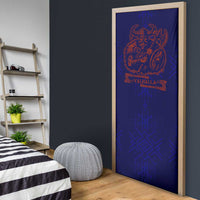Valhalla Warrior Viking Door Cover with Axes and Norse Symbols Norse Mythology Tribute - Wonder Print Shop
