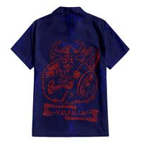 Valhalla Warrior Viking Family Matching Mermaid Dress and Hawaiian Shirt with Axes and Norse Symbols Norse Mythology Tribute - Wonder Print Shop