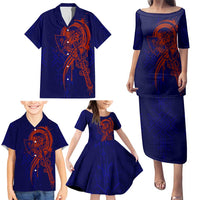 Valhalla Warrior Viking Family Matching Puletasi and Hawaiian Shirt with Axes and Norse Symbols Norse Mythology Tribute - Wonder Print Shop